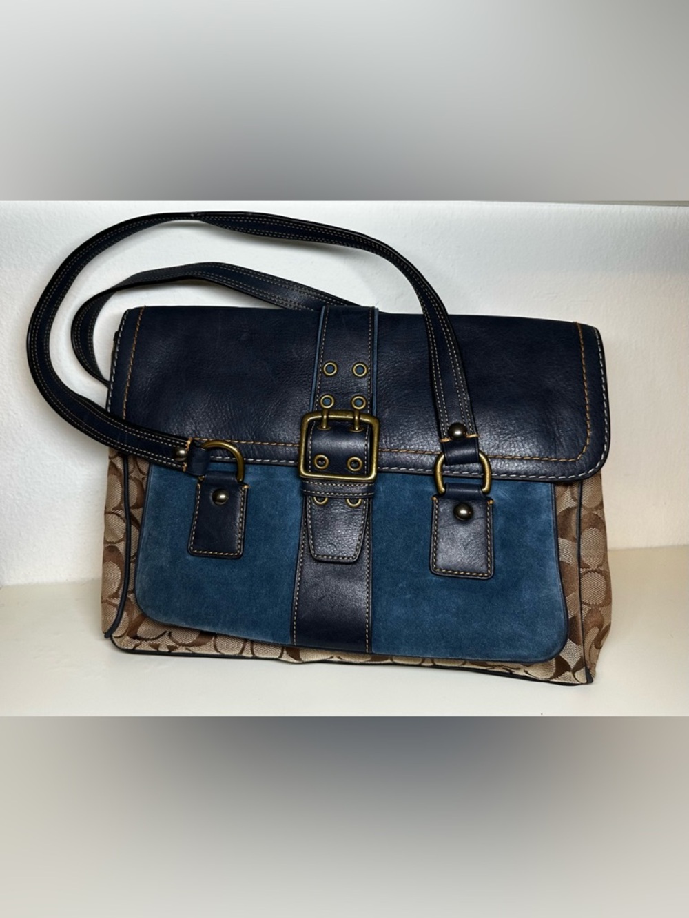 COACH 2004 Fall Special Edition Denim Suede Bag